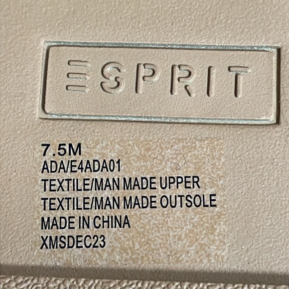 NWOT Esprit Ada Espadrille Flat Sandal Crochet Fabric Upper 7.5M - Picture 8 of 14